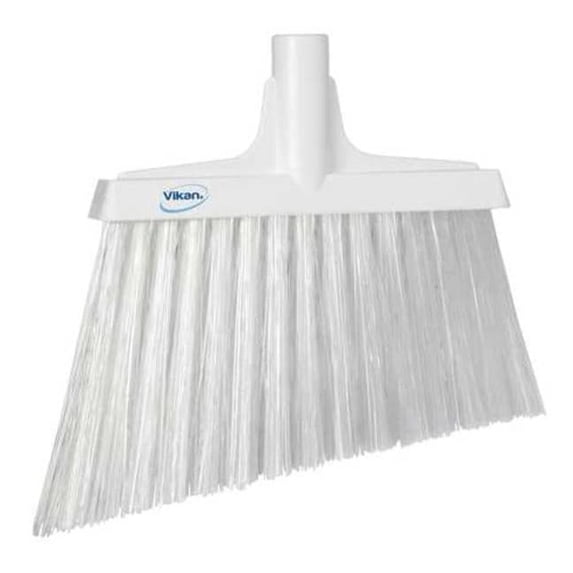 Remco 11 51/64 in Sweep Face Angle Broom, Stiff, Synthetic, White 29145