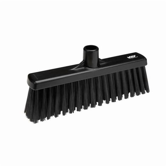 2 in Sweep Face Broom Head, Stiff, Synthetic, Black 31669