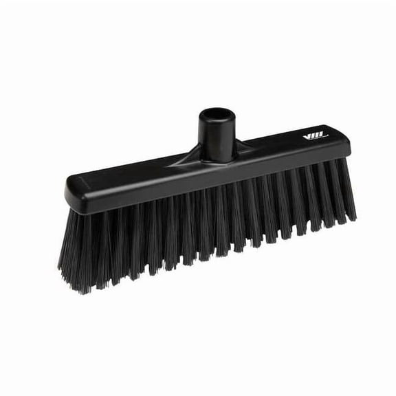 2 in Sweep Face Broom Head, Stiff, Synthetic, Black 31669