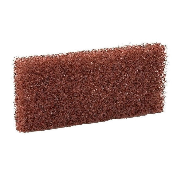 Remco 10 in L Cleaning Pad, Pad End, Brown, PK10 5523-10PK