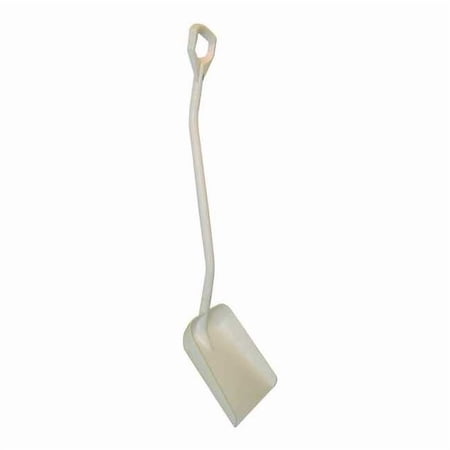 Remco Ergonomic Square Point Shovel, Polypropylene Blade, 51.2 in L, White 56015