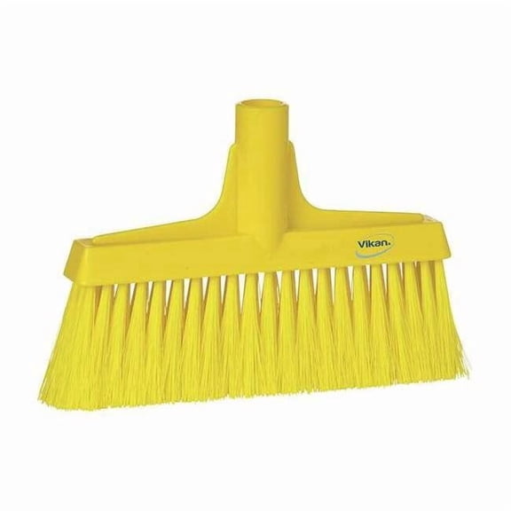 9 1/2 in Sweep Face Broom Head, Soft, Synthetic, Yellow 31046
