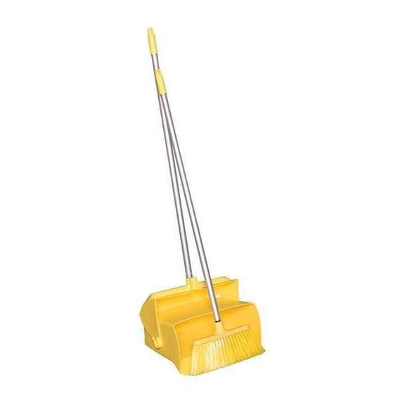 Remco Lobby Dust Pan and Broom Set,Yellow 62506
