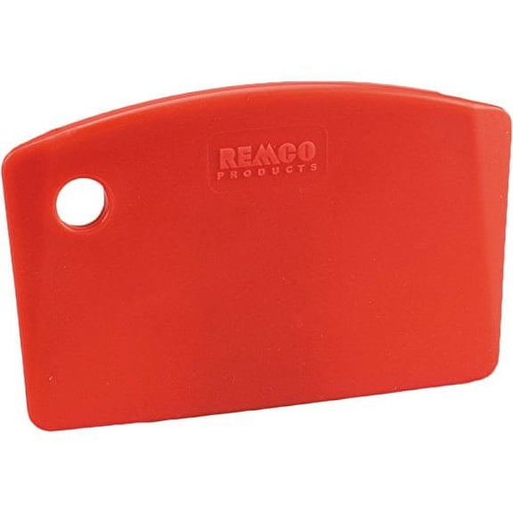 Remco 69594 Red Polypropylene Stiff Bench Scraper, Injection Molded Blade, 3.5" L x 5.5" W, 1 Piece