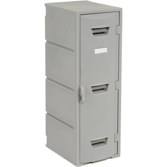 Remcon 15001236001027 12 x 15 x 36 in. Box Plastic Locker for Double Tier with Flat Top, Gray