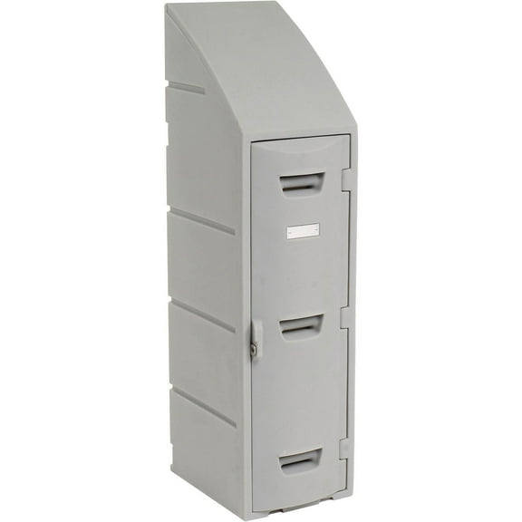 Remcon 15101236001027 12 x 15 x 47 in. Box Plastic Locker for Double Tier with Sloped Top, Gray