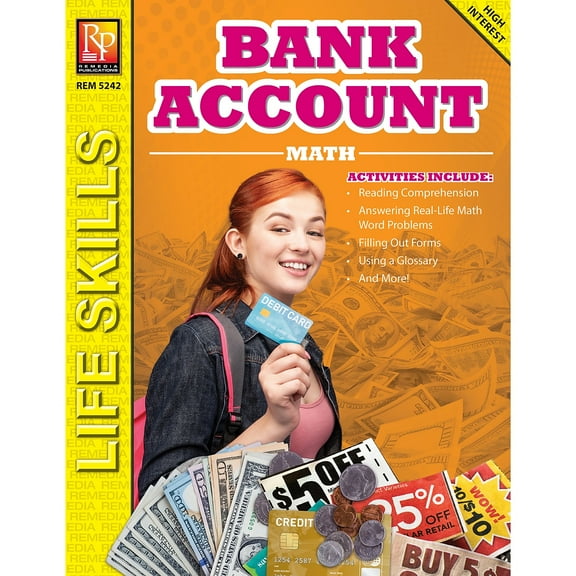 Remedia Bank Account Math: Life Skills Math Series by Sue LaRoy Softcover (9781561750009) REM5242