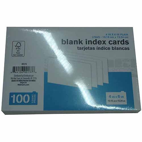 Remedy 4x6 Index Cards