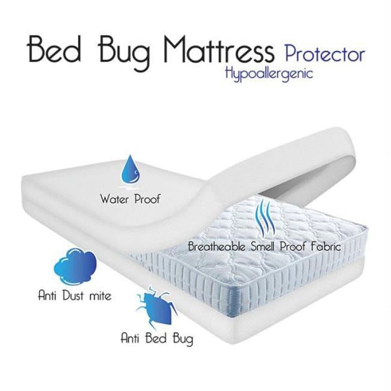 Full Waterproof Hypoallergenic Cotton Mattress Protector with Zipper