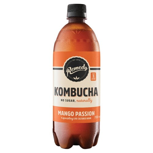 Remedy Kombucha Mango Passion 700ml, British Import (Pack of 2)