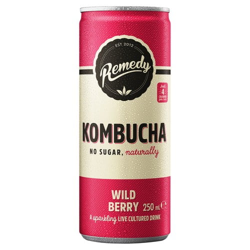 Remedy Kombucha Wild Berry 250ml, British Import (Pack of 6)