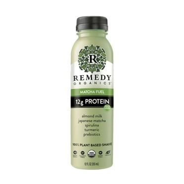 Remedy Organics Plant Based Matcha Fuel Nutritional Instant General Wellness Shake, 12 fl oz