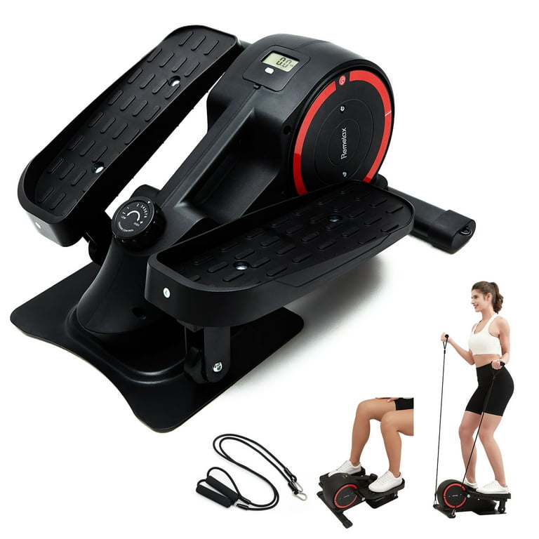Remelax Under Desk Elliptical Machine Manual Quiet Elliptical Portable Foot Leg Bike Pedal Exerciser Seated Mini Elliptical Machines for Home Use