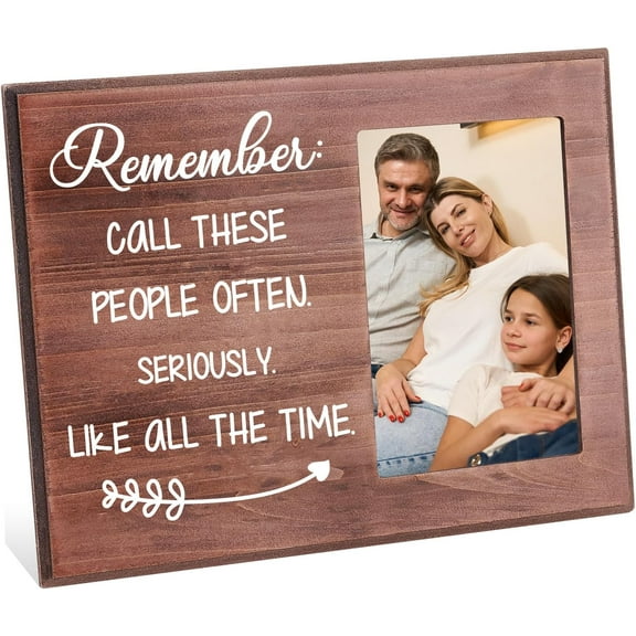 Remember Call These People Often Seriously Like All The Time Picture Frame 4x6 inch Going Away oto Frame Hanging/Tabletop Rustic Wooden Leaving Gifts Frame for Colleagues Freshman