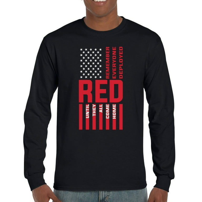 Red Friday Remember Everyone Deployed U.S. Flag Tee Red Friday Remember Everyone Deployed U.S. Flag Tee