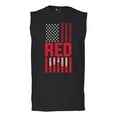 thumbnail image 1 of Remember Everyone Deployed Muscle Shirt Until They All Come Home RED Friday Military US Flag American Patriot Men's, 1 of 7