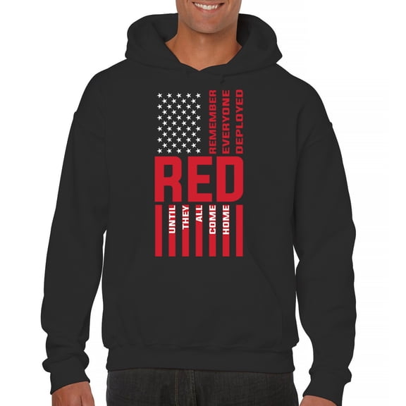 Remember Everyone Deployed Sweatshirt Until They All Come Home RED Friday Military US Flag American Patriot Hoodie