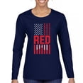 thumbnail image 1 of Remember Everyone Deployed Women's Long Sleeve T-shirt Until They All Come Home RED Friday Military US Flag American Patriot, 1 of 7