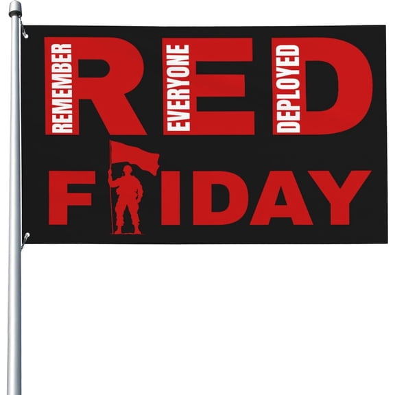 Remember Everyone Deployed flag Red Friday Yard Flags 3x5 Garden Banner Single Side