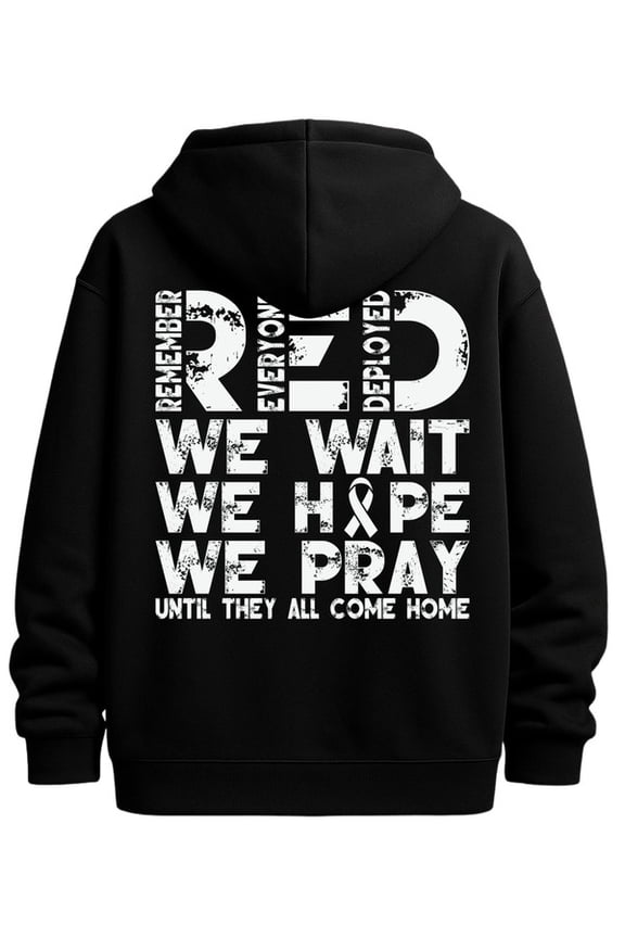 Remember Everyone Deployed hoodies Veteran mens polyester black Casual Classic Design Pullover Hooded Sweatshirt Streetwear For Winter Fall, As Gift high quality army for dad