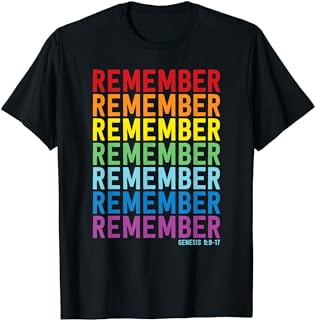 Remember God's Promise Gen 9:13-15 Christian Rainbow T-Shirt - Walmart.com