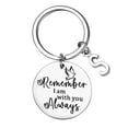 thumbnail image 1 of Remember I Am With You Always Keychain Stainless Steel Inspirational Gift for Family, 1 of 3