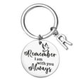 thumbnail image 1 of Remember I Am With You Always Keychain Stainless Steel Inspirational Gift for Family, 1 of 3