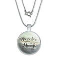 thumbnail image 1 of Remember I Am With You Always Matthew 28:20 Snowy Mountain 1" Pendant with Sterling Silver Plated Chain, 1 of 3