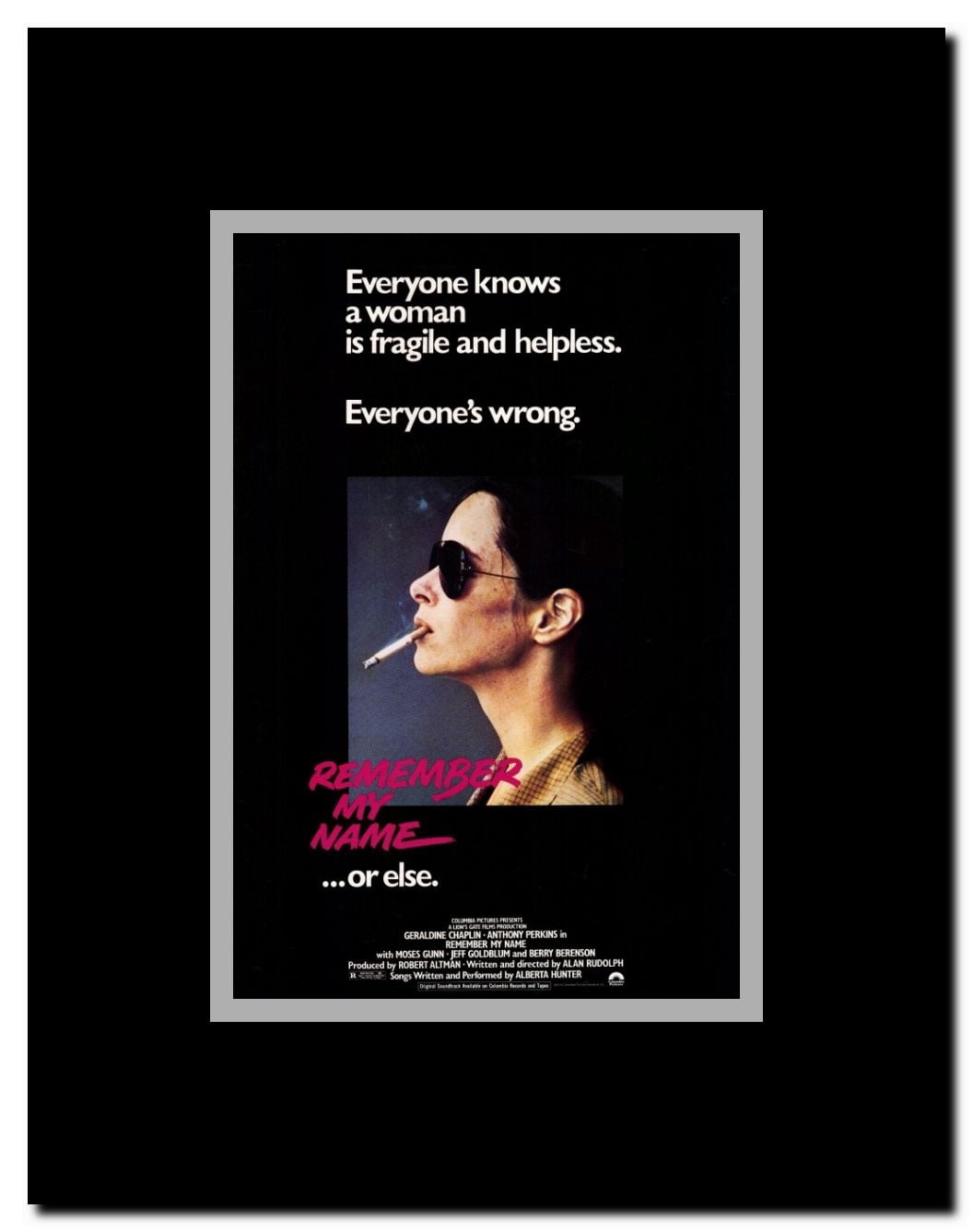 Remember My Name...Or Else Framed Movie Poster