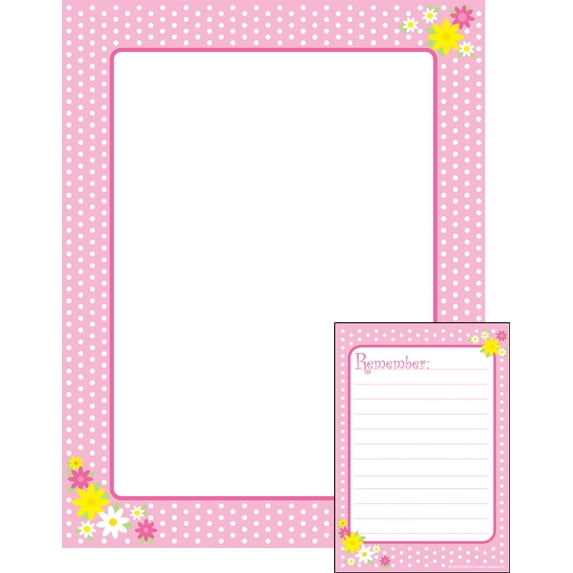 Remember Pink Polka Dots Notes and Quotes Writing Set