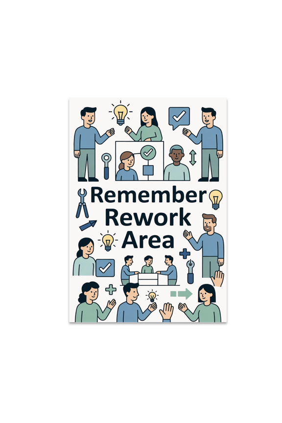 Remember Rework Area Workflow Decor - Office Enthusiast - 13x19 Poster Print