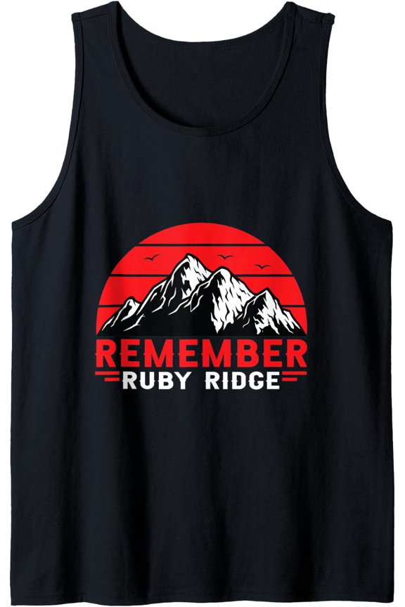 Remember Ruby Ridge Idaho Mountain Tank Top Size S-3XL