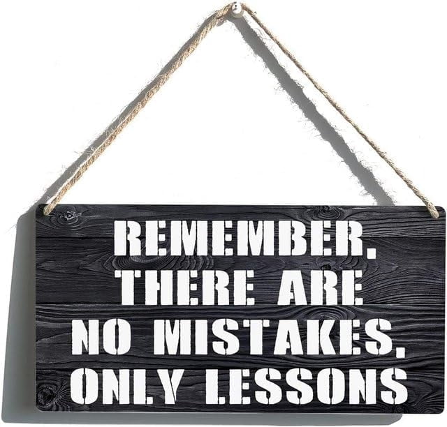 Remember There are No Mistakes Only Lessons Reflective Wooden Wall ...