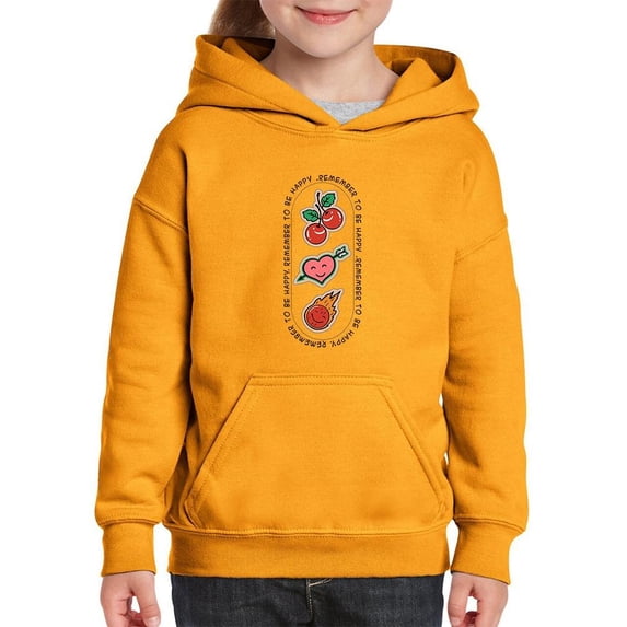 Remember To Be Happy Quote Hoodie Juniors -Image by Shutterstock, x-Large