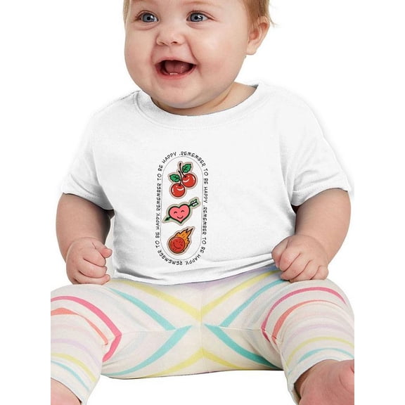 Remember To Be Happy Quote T-Shirt Infant -Image by Shutterstock,  12 Months