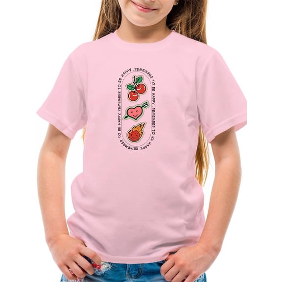 Remember To Be Happy Quote T-Shirt Juniors -Image by Shutterstock, x-Small