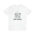 thumbnail image 1 of Remember To Explore The World Adventure Unisex Jersey Bella Canvas T-shirt, 1 of 12