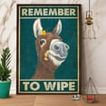 thumbnail image 1 of Remember To Wipe Donkey Retro Paper Poster No Frame Matte Wall Art Decor 11 x 17 Inch Poster, 1 of 5