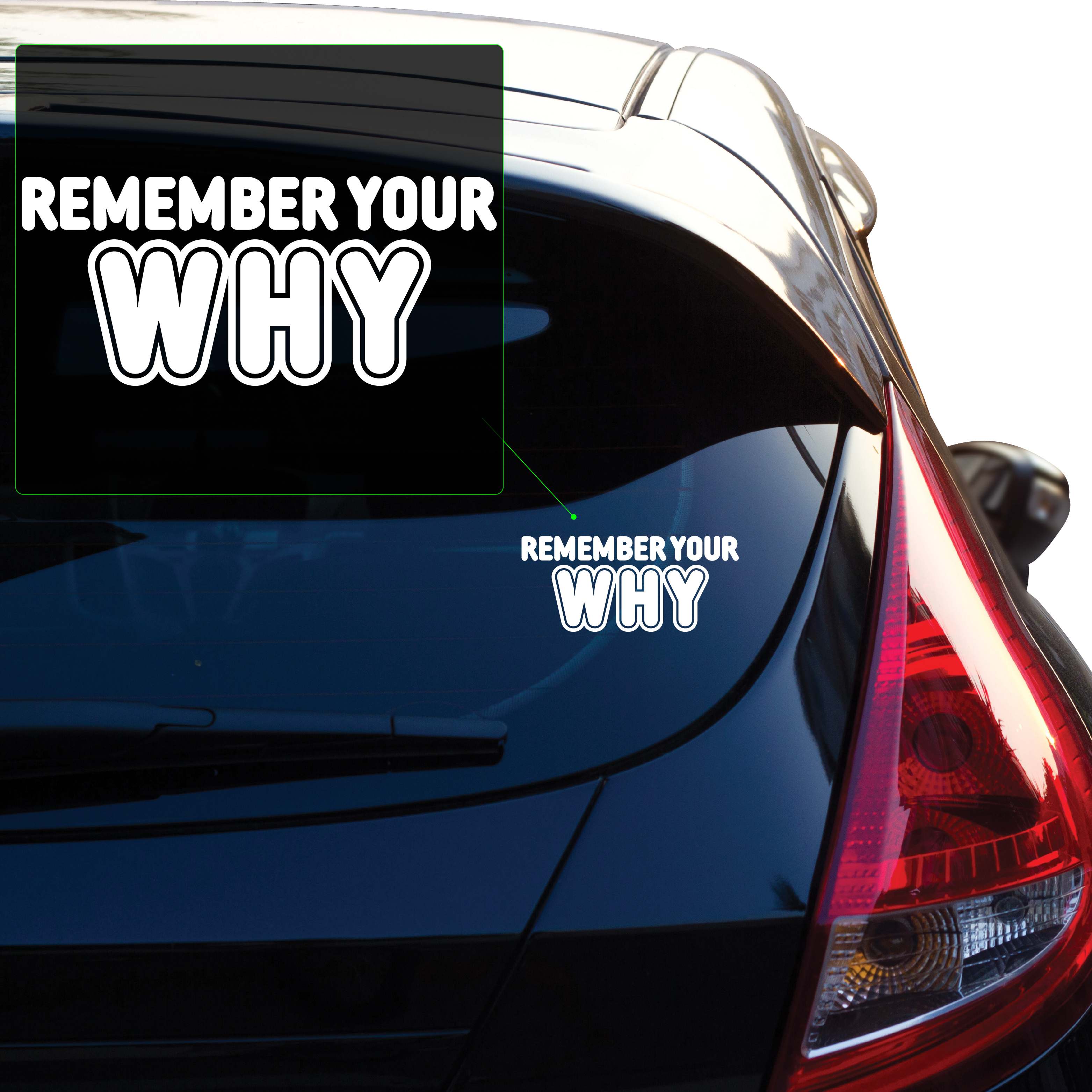 Remember your WHY Vinyl decal transfer tape designed for applications on car windows, laptops