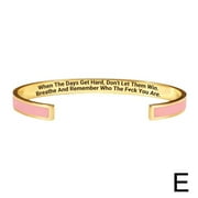 CAIROYAR Remember Who The Fuc* You Are Motivational Tube Bracelet;