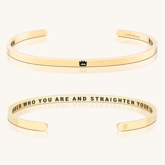 Remember Who You Are And Straighten Your Crown MantraBand® Bracelet by Mantra®