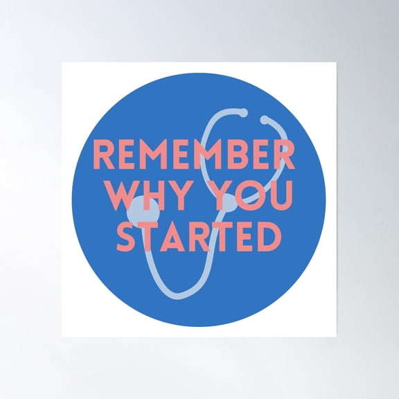 Remember Why You Started Poster Wall Art, Modern Wall Decor, 16x16 UNFRAMED