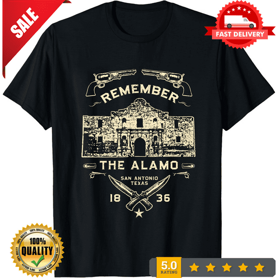 Remember the Alamo 1836 Souvenir History San Antonio Texas T-Shirt, ULTRA LIMITED-TH68828