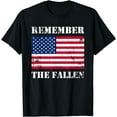 thumbnail image 1 of Remember the Fallen Shirt American Flag Veterans Day Gift T-Shirt, 1 of 4