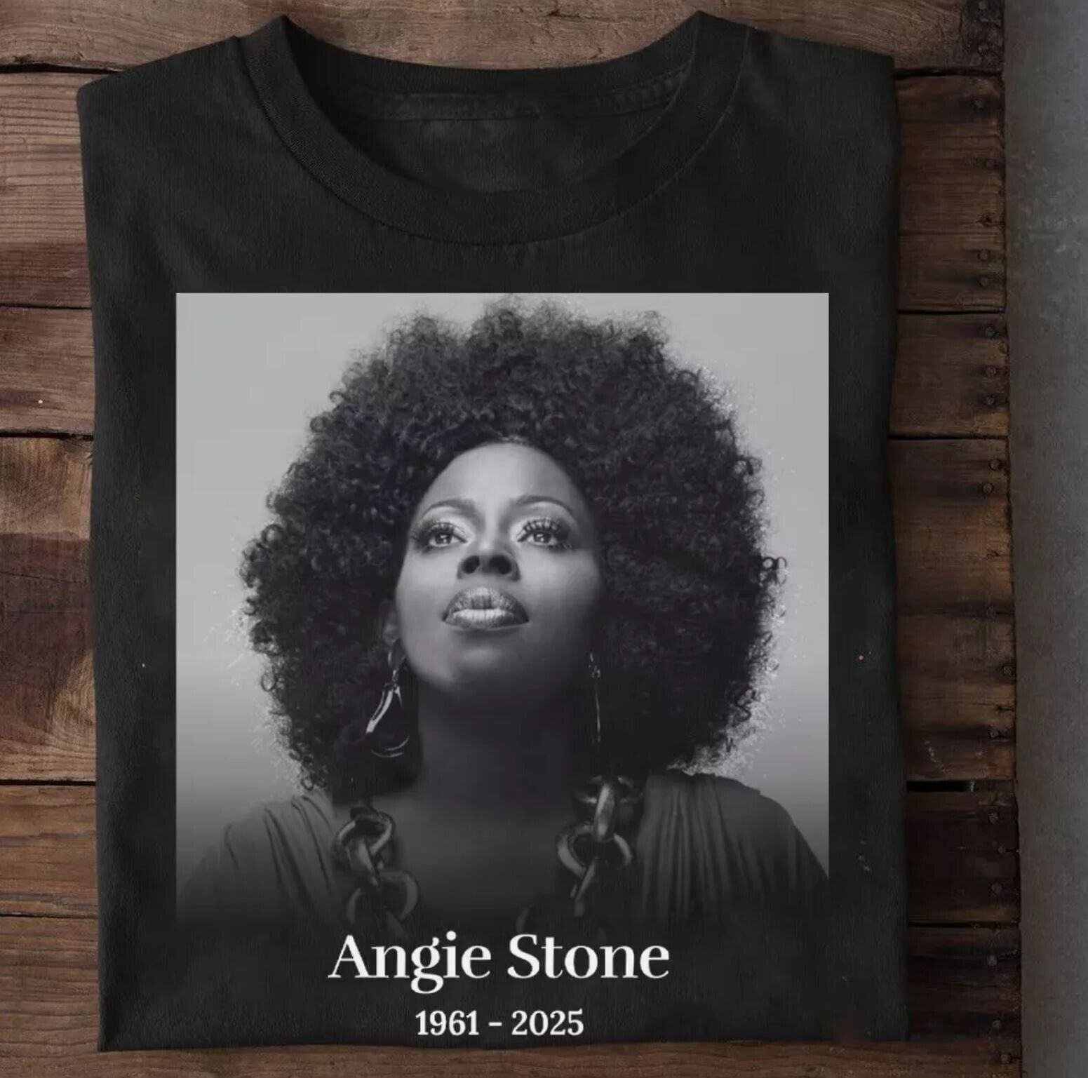 Remembering Angie Stone 19612025 Classic Black All Size TShirt