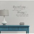 thumbnail image 1 of Remembering You Is Easy Vinyl Lettering Quote Wall Decor Art Memorial Decals 23x16-Inch Castle Gray, 1 of 4