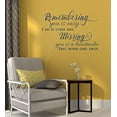thumbnail image 1 of Remembering You Is Easy Vinyl Lettering Quote Wall Decor Art Memorial Decals 23x16-Inch Deep Blue, 1 of 5