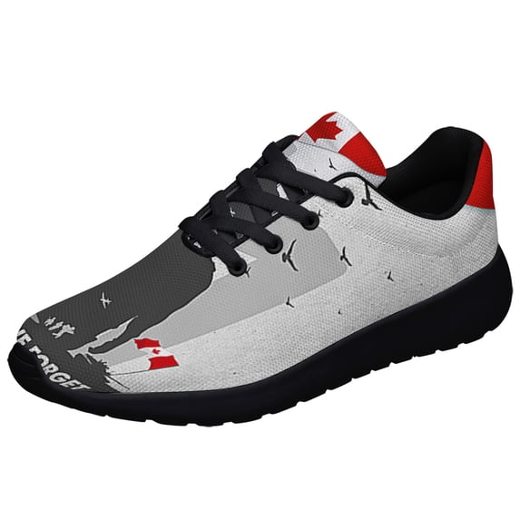 Remembrance Day LeStWe Forget Canada Shoes Sneakers Black Size 6