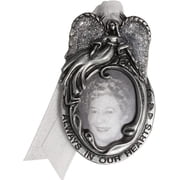 Remembrance Memorial Picture Photo Frame Pewter Christmas Tree Ornament Personalize for Death Funeral Gift Christian Grandmother