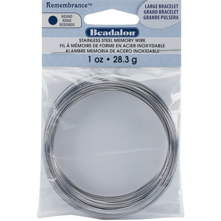 Remembrance Memory Wire Bracelet .62mm .25oz-Bright - 60 Coils, Pk 3, Beadalon